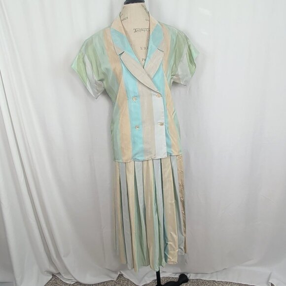 Vintage Fendi Skirt Suit Small Pastel Blazer Top - Picture 12 of 12